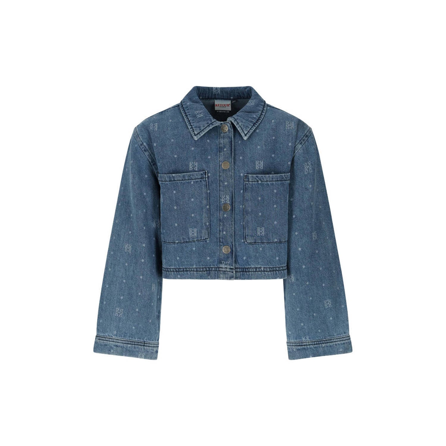 Retour Jeans spijkerjas met print mediumblauw