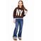 Retour Jeans oversized sweater met panterprint - donkerbruin