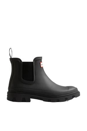 Downpour chelsea regenlaarzen met logo - zwart