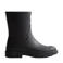 Hunter Downpour short boot regenlaarzen met profielzool en logo - zwart