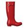 Hunter Original tall gloss boot regenlaarzen met profielzool en logo - rood