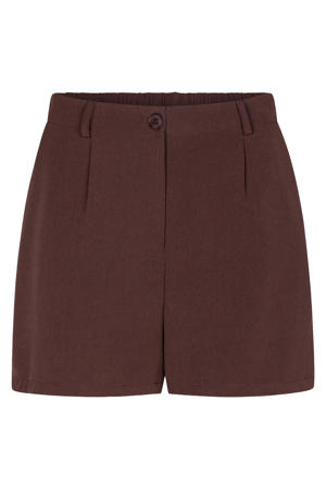 regular waist casual short donkerbruin