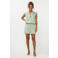 Ydence regular high waist casual short met krijtstreep mintgroen