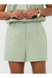 thumbnail: Ydence regular high waist casual short met krijtstreep mintgroen
