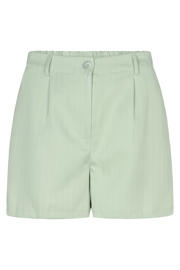 thumbnail: Mintgroen en ecru dames Ydence regular high waist casual short van polyester met rits- en knoopsluiting en krijtstreepprint