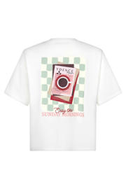 thumbnail: Ydence T-shirt met backprint wit