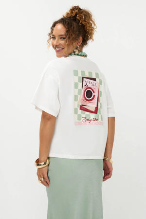 T-shirt met backprint wit