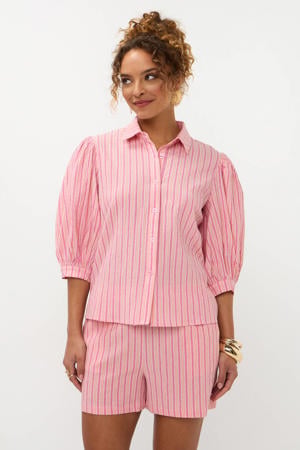 gestreepte blouse roze