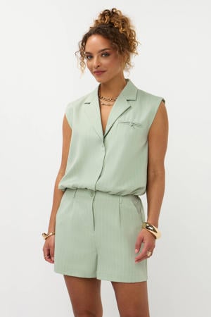 gilet met krijtstreep mintgroen