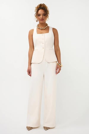 high waist broek ecru Tall