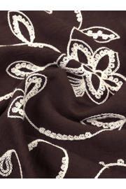 thumbnail: Ydence gebloemde wikkel-/overslagjurk donkerbruin