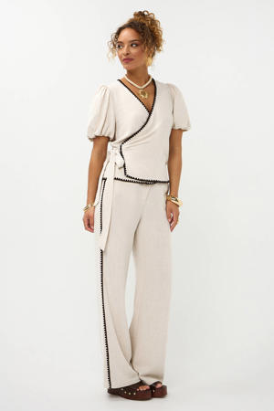 straight regular waist broek ecru