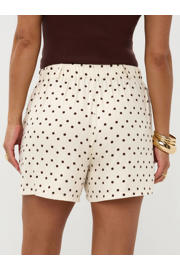 thumbnail: Ydence regular high waist casual short met stippen ecru