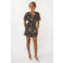 Ydence regular waist gebloemde casual short donkerbruin