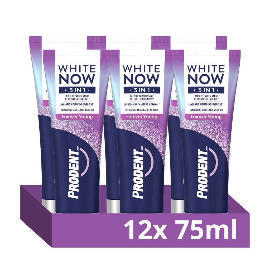 Prodent White Now 3-in-1 Forever Young tandpasta - 12 x 75 ml
