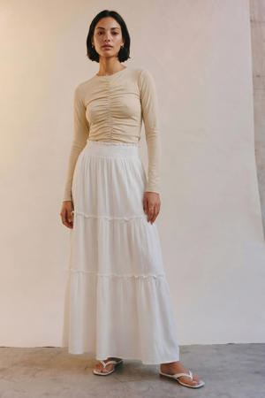 maxi rok wit