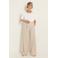 Claudia Sträter wide leg fit broek met ceintuur - beige