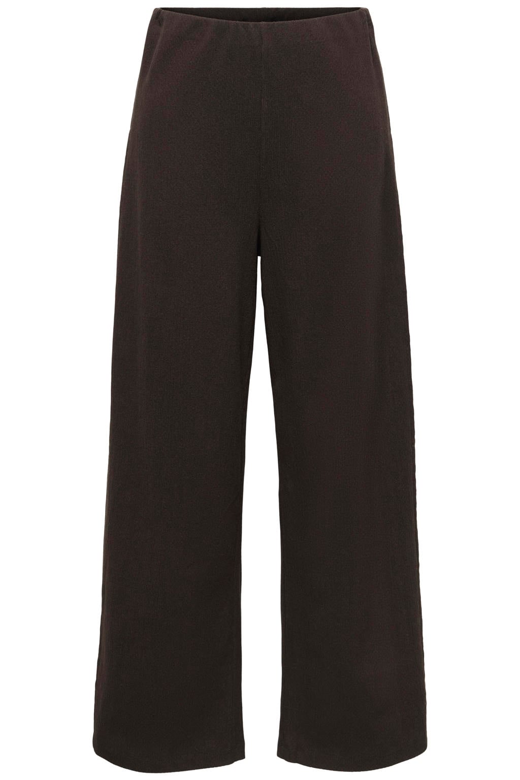 Donkerblauwe dames ONLY wide leg casual broek met effen