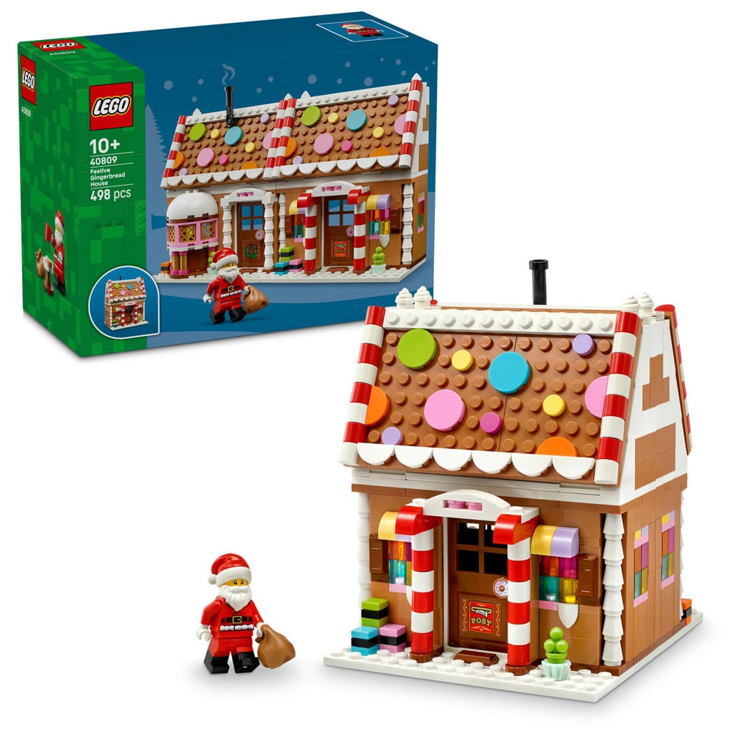 LEGO Seasons and Occasions Winters Peperkoekhuisje, Kerst Speelgoed voor Kinderen 40809