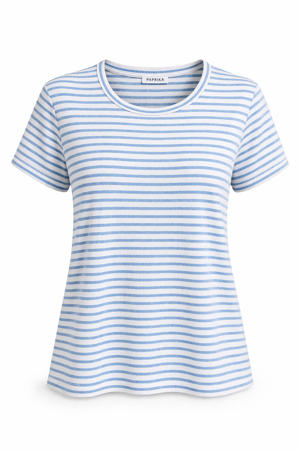 gestreept T-shirt blauw