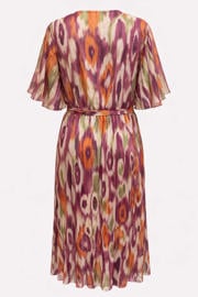 thumbnail: Paprika midi zomerjurk Plus Size met ceintuur en print - meerkleurig