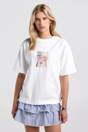 T-shirt met print - wit