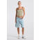 America Today gestreepte cropped top lichtgeel