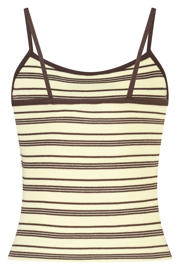 thumbnail: America Today gestreepte cropped top lichtgeel