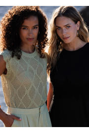thumbnail: Ivy Beau top met ingebreid patroon lichtgroen