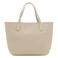 Mango gevlochten shopper beige