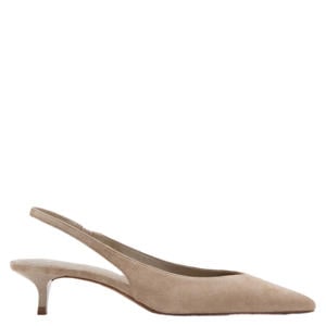 suède pumps lichtbruin