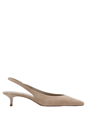 suède pumps lichtbruin
