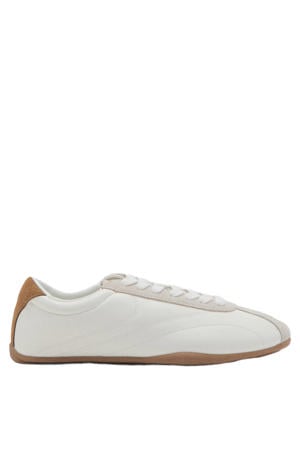 imitatieleren sneakers wit