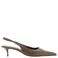 Mango leren pumps - kaki