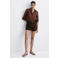 Mango straight regular waist denim short bruin