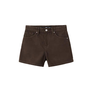 straight regular waist denim short bruin
