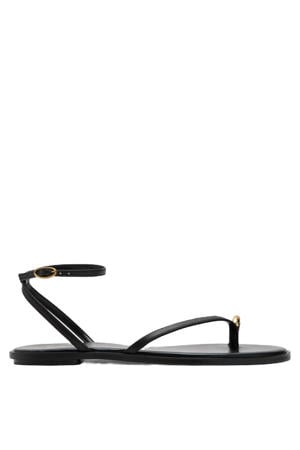 leren sandalen zwart