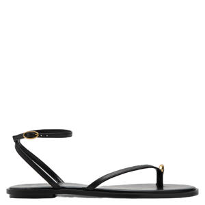 leren sandalen zwart