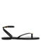 Mango leren sandalen zwart