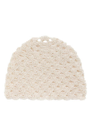 crochet muts beige