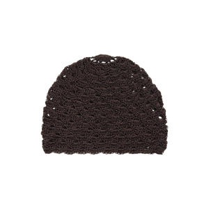crochet muts donkerbruin
