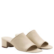 thumbnail: Mango leren muiltjes met blokhak beige
