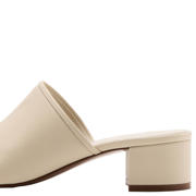 thumbnail: Mango leren muiltjes met blokhak beige