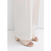 thumbnail: Mango leren muiltjes met blokhak beige