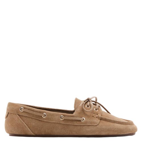 Mango suède bootschoenen lichtbruin