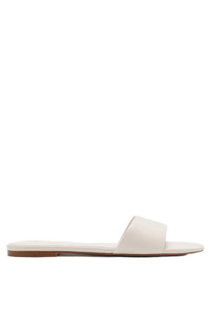 leren slippers ecru