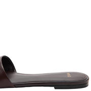 thumbnail: Mango leren slippers donkerbruin