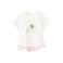 Mango Kids shortama - wit/lichtroze