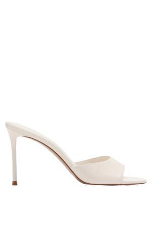 imitatieleren muiltjes met naaldhak ecru