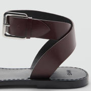 thumbnail: Mango leren sandalen donkerbruin